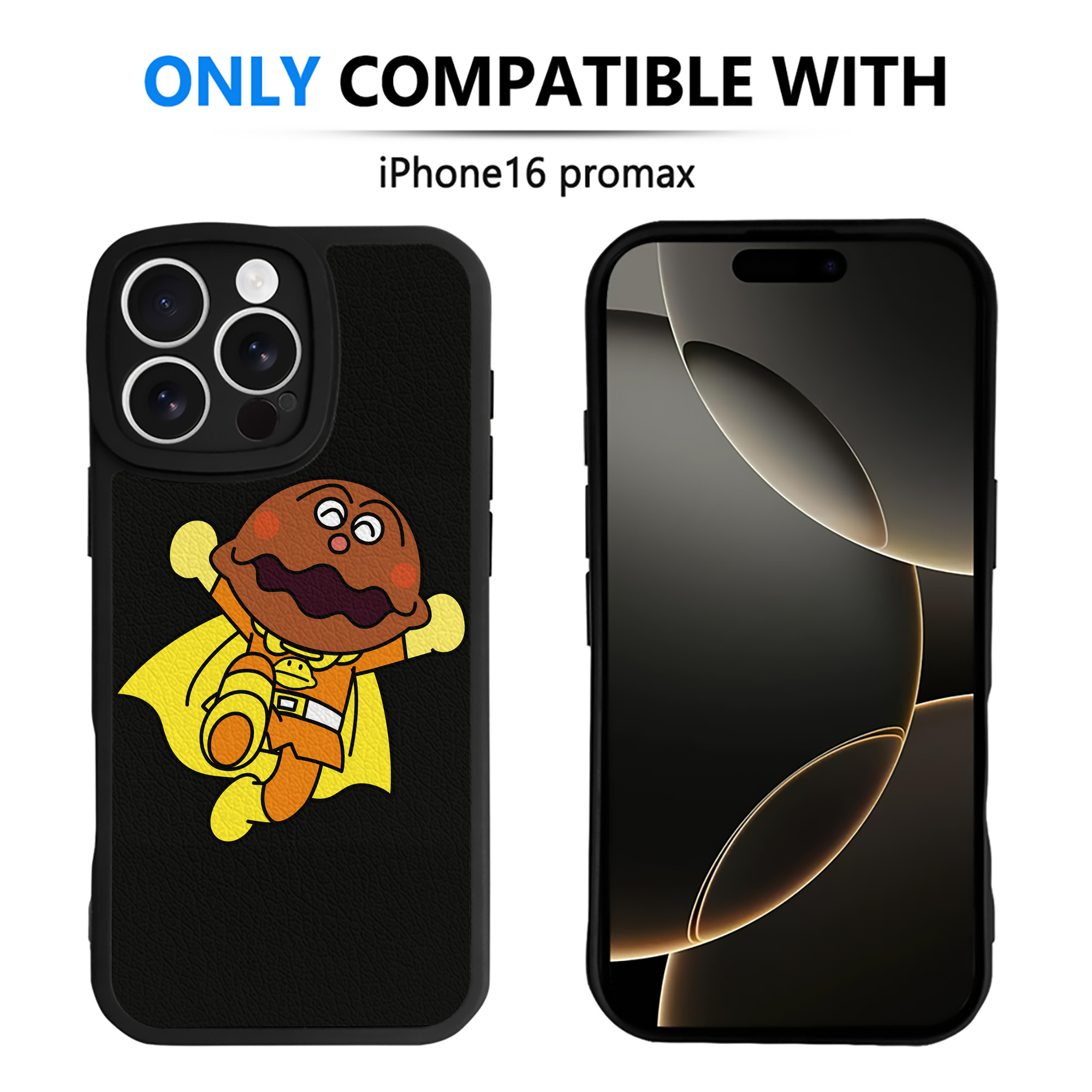 （画像用） アンパンマン Anpanman 【iPhone 16シリーズ対応】シリコンスマホケース（レザー調） 材質：シリコン
